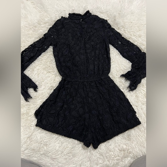 Alexis Ludmila Lace Romper - size XS - black - Picture 3 of 8